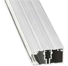 Aluminiumprofil mit integrierten Führungsschienen und Kammern für Montagesysteme.