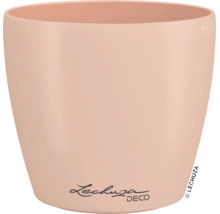 Runder Blumentopf aus Kunststoff, Lechuza Logo.