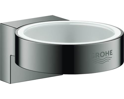 Halter GROHE Selection für Seifenspender und Zahnputzbecher hard grahite 41027A00 Grohe Seifenschale zur Wandmontage