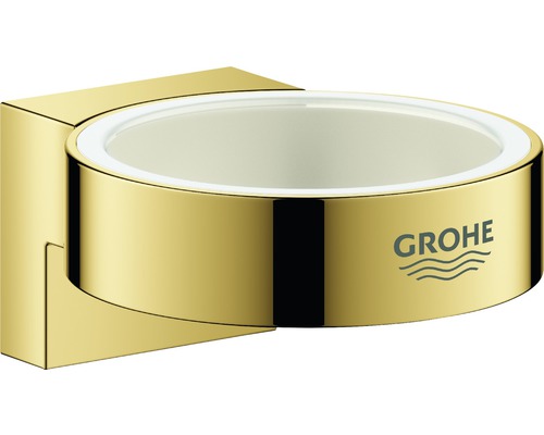 Halter GROHE Selection für Seifenspender und Zahnputzbecher cool sunrise 41027GL0 Seifenschale zur Wandmontage mit Grohe Logo