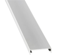 Weißes Aluminium-Wandprofil für Duschkabinen.