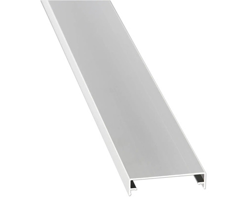 Weißes Aluminium-Wandprofil für Duschkabinen.