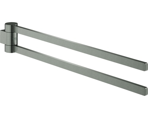 Handtuchhalter GROHE Selection doppelt schwenkbar hard graphit gebürstet 41063AL0 Handtuchhalter mit zwei Armen aus Metall