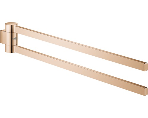 Handtuchhalter GROHE Selection doppelt schwenkbar warm sunset poliert 41063DA0 Grohe Doppeltuchhalter zur Wandmontage