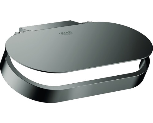 Toilettenpapierhalter GROHE Selection mit Deckel hard graphite poliert 41069A00 Grohe Toilettenpapierhalter mit Deckel