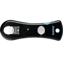 Martor Sicherheitsmesser Secumax 350 zum Schneiden von Folien und Umreifungsbändern mit verdeckt liegender Klinge und Martor Logo.