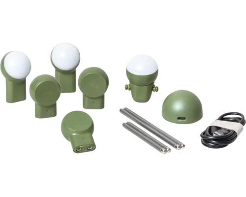 FYTA Beam Pflanzensensor-Set inklusive Sensoreinheiten, Sonden, Basisstation und USB-Kabel.