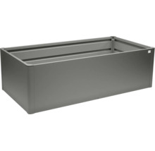 Rechteckiges Hochbeet aus Metall für den Garten