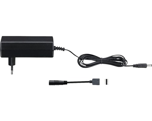 Paulmann Universal LED Power Supply Plug-In 36W 230/24V DC Transformator schwarz Netzteil mit Kabel und Stecker