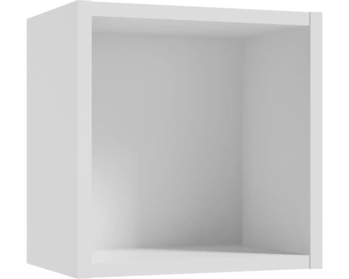Quadratisches, offenes Wandregal-Modul in Weiß