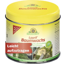 Neudorff Lauril Baumwachs in einer runden Dose zur Veredelung und Wundbehandlung von Obst- und Ziergehölzen.