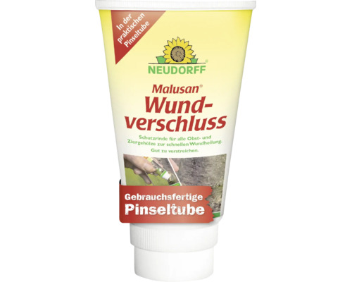 Neudorff Malusan Wundverschluss in der gebrauchsfertigen Pinseltube für Obst- und Ziergehölze zur Unterstützung der Wundheilung.