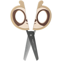 Bastelschere Folia aus rostfreiem Stahl mit Griffen im Tierdesign für Kinder.