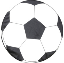 Klassischer Fußball mit charakteristischem Muster aus Fünfecken und Sechsecken.