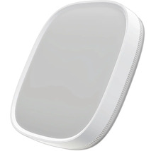 Quadratische LED-Wand- und Deckenleuchte mit abgerundeten Ecken in Weiß.