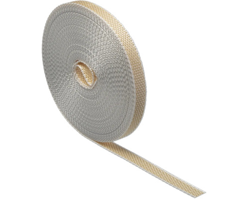 Weißes Ofendichtungsband aus Glasfaser, hitzebeständig, flach gewebt auf Rolle.