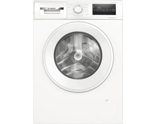 Bosch Waschmaschine Serie 4 Frontlader mit Display und Programmwähler.
