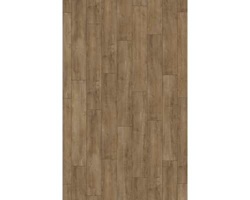 Laminatboden in Holzoptik mit Eichendesign und Landhausdielen-Struktur.