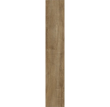 Laminatboden in Eichenoptik mit fühlbarer Holzstruktur.