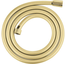 Goldfarbener Brauseschlauch mit strukturierten Metallanschlüssen.