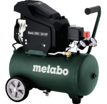 Metabo Kompressor Basic 250 - 24 OF mit 24 Liter Kessel, Rädern und Manometer.