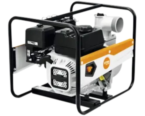 STIHL Benzin-Wasserpumpe mit robustem Metallrahmen für die Bewässerung und Entwässerung.