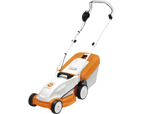 Elektro-Rasenmäher STIHL RME 235 mit Grasfangbox und klappbarem Holm.