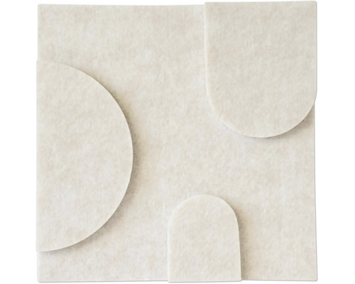 Akustikpaneel aus Filz mit geometrischem 3D-Reliefmuster in Beige