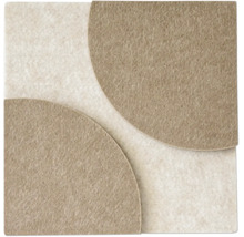Beige Filzgleiter, selbstklebend, für Möbel und Bodenschutz.