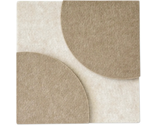 Beige Filzgleiter, selbstklebend, für Möbel und Bodenschutz.