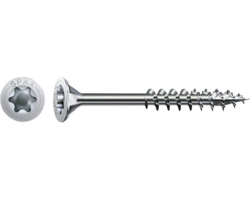 SPAX Universalschraube mit Senkkopf, T-STAR plus Kraftangriff, Teilgewinde und 4CUT-Spitze.