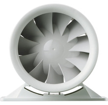 Rohrventilator aus Kunststoff zur Belüftung und Entlüftung von Räumen.