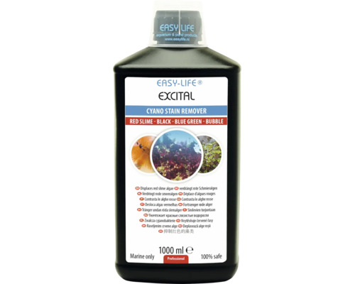 Easy-Life Excital Cyano Fleckentferner für Meerwasseraquarien, 1000 Milliliter Flasche.