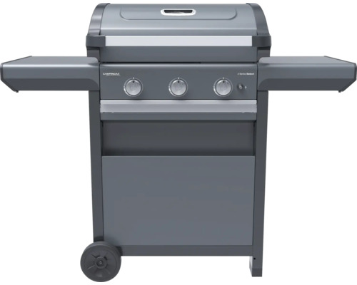 Campingaz Gasgrill 3 Series Select mit drei Brennern, zwei Seitenablagen und Deckel, Grau