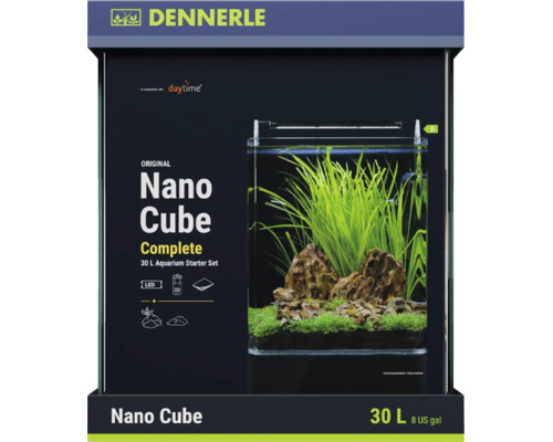 Dennerle Nano Cube Complete Aquarium Starter Set mit 30 Liter Fassungsvermögen inklusive LED Beleuchtung und Filter.