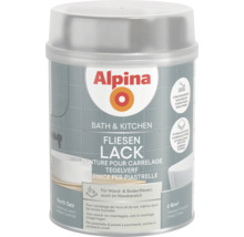 Alpina Fliesenlack Bath und Kitchen für Wandfliesen und Bodenfliesen im Farbton North Sea seidenmatt, ohne Grundierung, extrem haftstark.