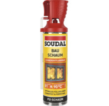 Soudal Bauschaum B1 schwerentflammbar PU-Schaum temperaturbeständig bis 90 Grad Celsius.