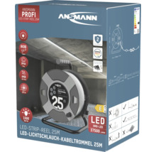 Ansmann LED-Lichtschlauch-Kabeltrommel, 25 Meter Länge, 37500 Lumen, mit IP65 geschütztem LED-Streifen und IP44 Stecker.