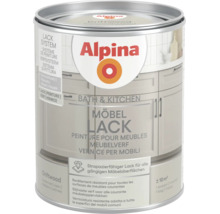 Alpina Möbellack Bath und Kitchen im Farbton Driftwood, seidenmatt, für strapazierfähige Möbeloberflächen in Küche und Bad.