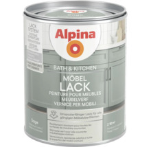 Alpina Möbellack Bath und Kitchen, Farbton Sage, seidenmatt, für strapazierfähige Möbeloberflächen.