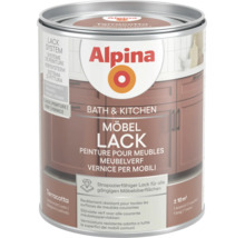 Alpina Möbellack für Bad und Küche in Terracotta, seidenmatt, Ergiebigkeit für circa 10 Quadratmeter.