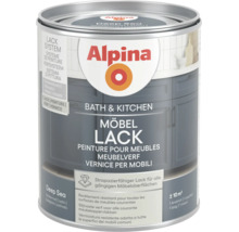 Alpina Bad und Küchen Möbellack in Deep Sea, seidenmatt, für strapazierfähige Möbeloberflächen, reicht für circa 10 Quadratmeter.