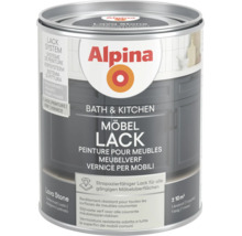 Alpina Möbellack für Bad und Küche im Farbton Lava Stone, seidenmatt, Reichweite circa 10 Quadratmeter.