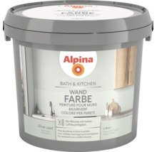Alpina Wandfarbe Bath und Kitchen Silver Leaf matt für Räume mit hoher Luftfeuchtigkeit circa 20 Quadratmeter.