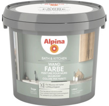 Alpina Wandfarbe Bath und Kitchen, matt, Sage, für Räume mit hoher Luftfeuchtigkeit, Reichweite circa 20 Quadratmeter.