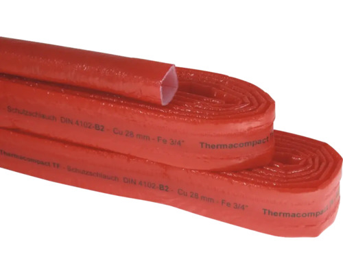 Thermacompact TF Schutzschlauch für Kupferrohre 28 Millimeter und Stahlrohre 3/4 Zoll, Brandschutzklasse DIN 4102-B2.