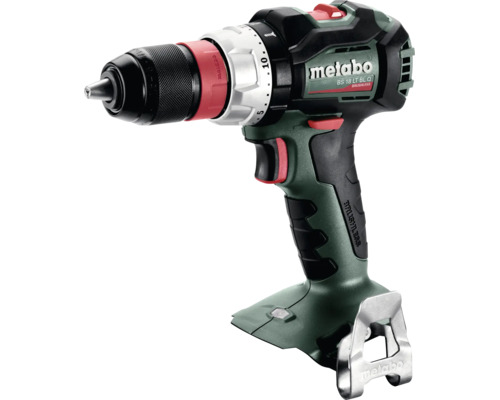 Metabo Akku-Bohrschrauber BS 18 LT BL Q mit bürstenlosem Motor, Schnellspannbohrfutter und Gürtelhaken.