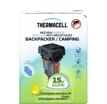 Thermacell Backpacker und Camping Mückenabwehr Gerät mit Eukalyptus citriodora Öl, 15 Quadratmeter Schutzzone, kabellos und ohne Spray.
