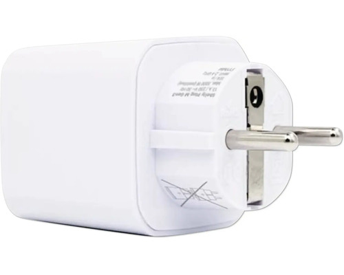 Smarte WLAN-Steckdose Shelly Plug M Generation 3 in Weiß.