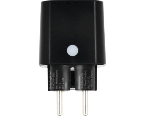 Shelly Plug M Gen3, smarter Zwischenstecker für WLAN, Leistung bis zu 3000 Watt, Schwarz.